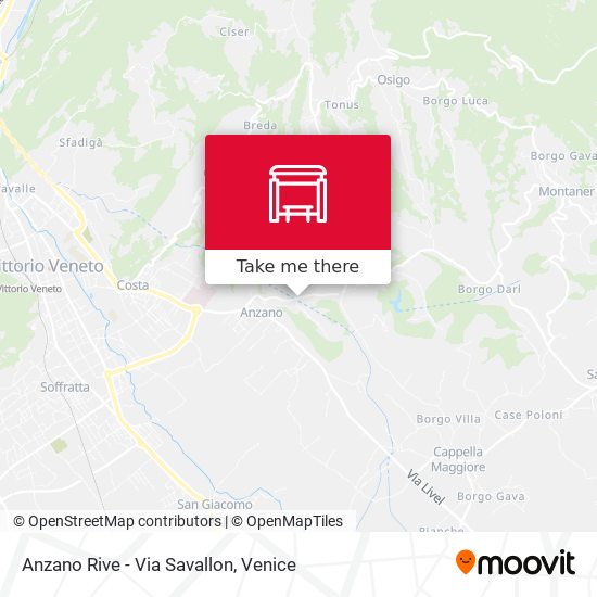 Anzano Rive - Via Savallon map