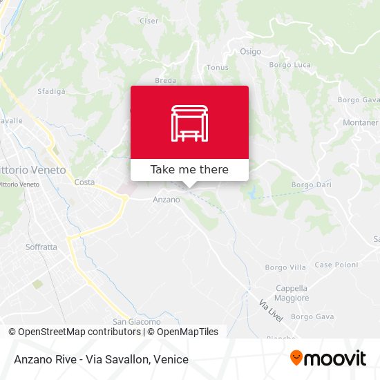 Anzano Rive - Via Savallon map