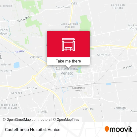 Castelfranco Hospital map