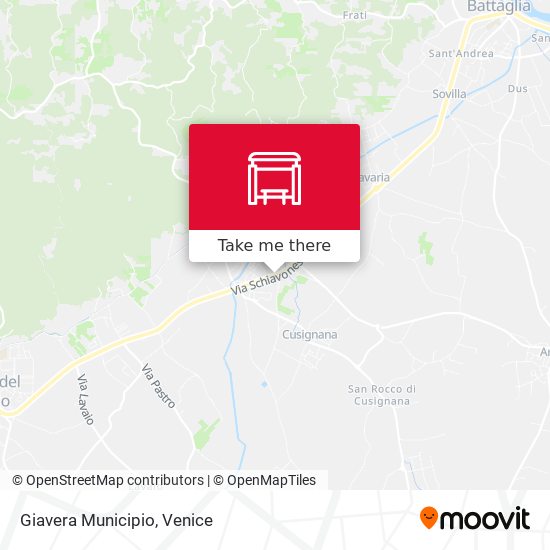 Giavera Municipio map