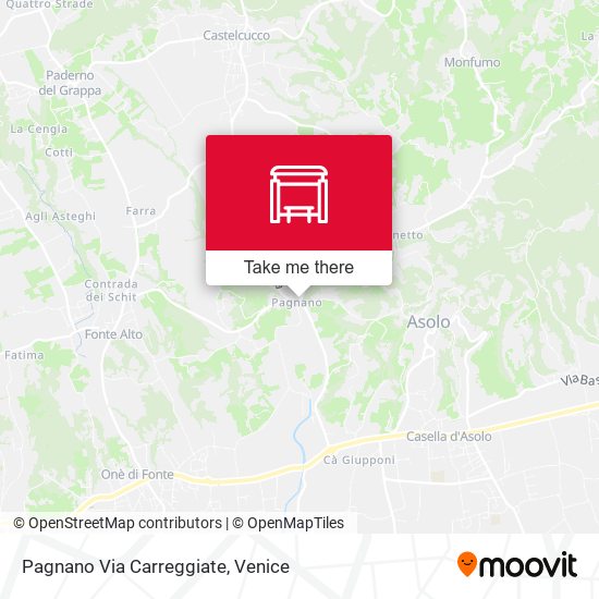 Pagnano Via Carreggiate map