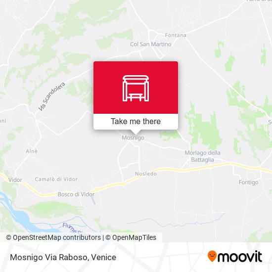 Mosnigo Via Raboso map