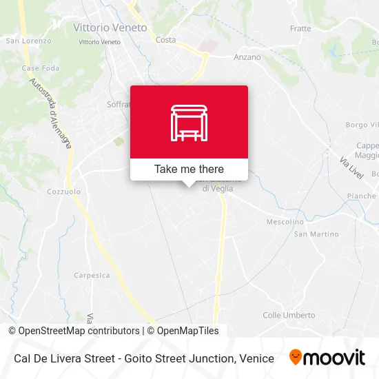 Cal De Livera Street - Goito Street Junction map
