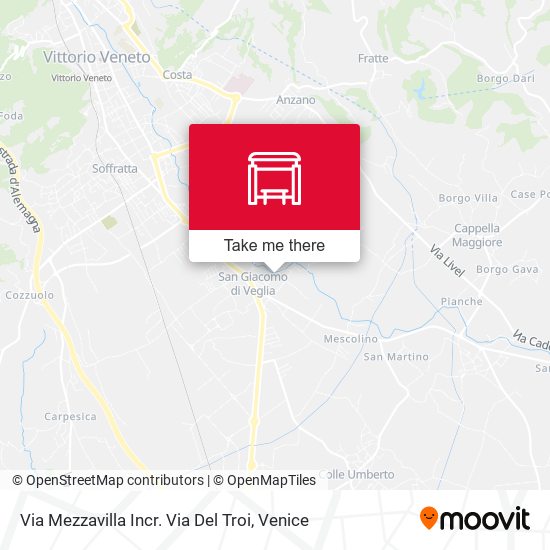 Via Mezzavilla Incr. Via Del Troi map
