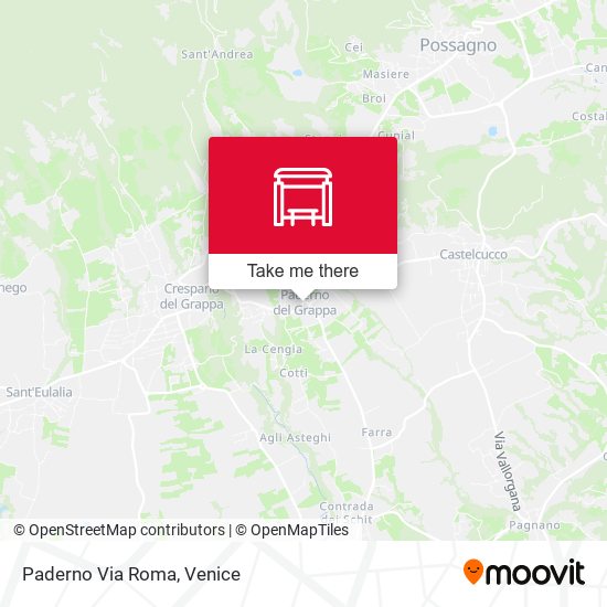 Paderno Via Roma map