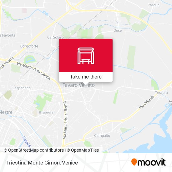 Triestina Monte Cimon map