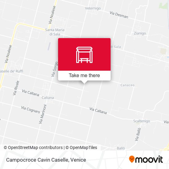 Campocroce Cavin Caselle map