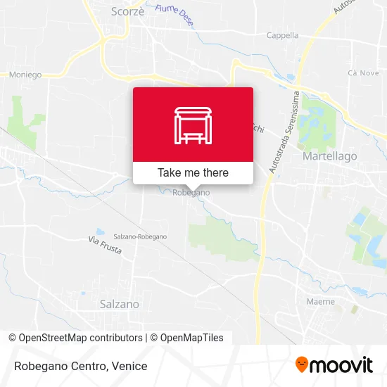 Robegano Center map