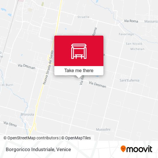 Borgoricco Industriale map