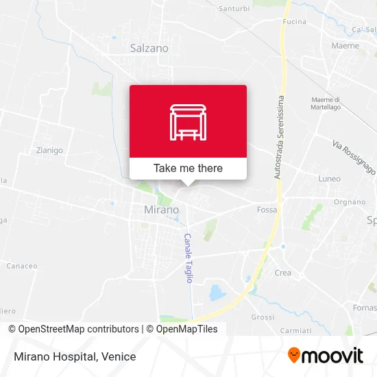 Mirano Hospital map