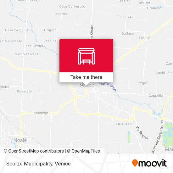 Scorze Municipality map