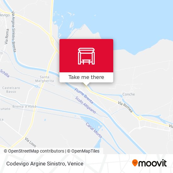 Codevigo Argine Sinistro map