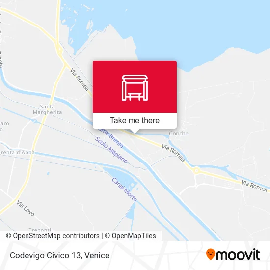 Codevigo Civico 13 map