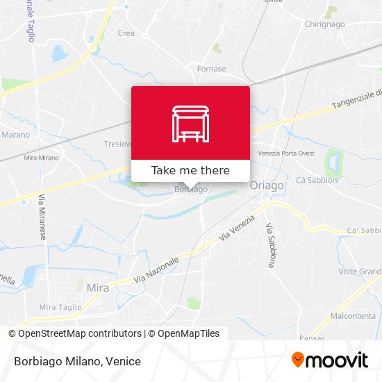 Borbiago Milano map