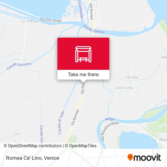 Romea Ca' Lino map