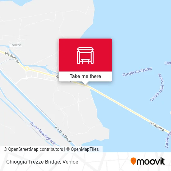 Chioggia Trezze Bridge map