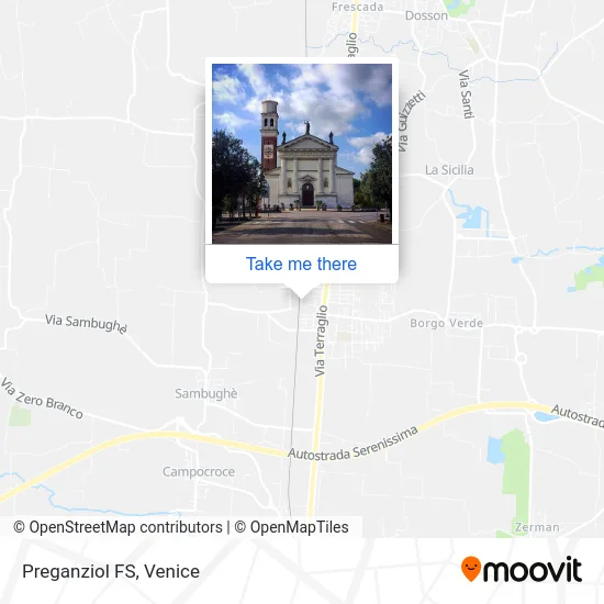 Preganziol Station map