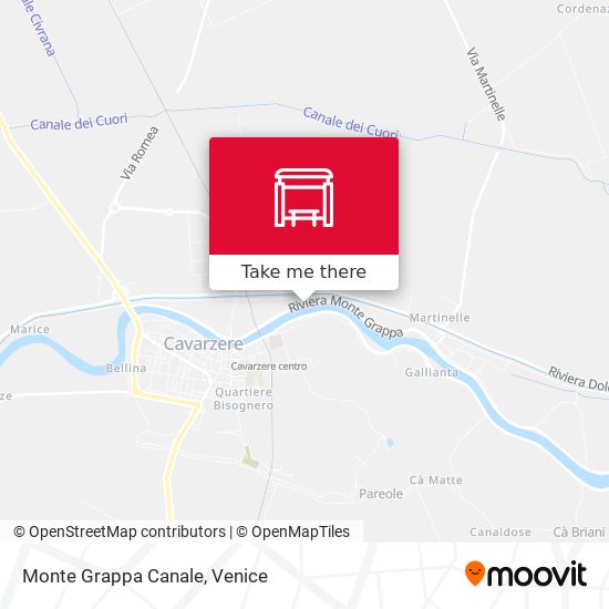 Monte Grappa Canale map