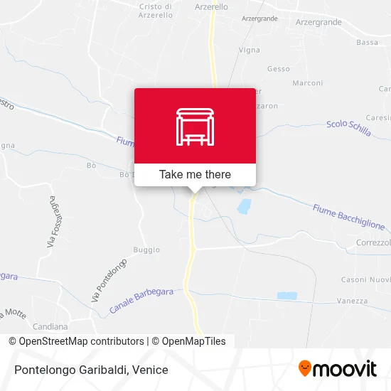 Pontelongo Garibaldi map