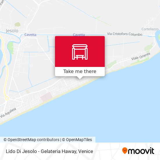 Lido Di Jesolo - Gelateria Haway map