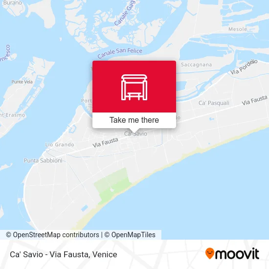 Ca' Savio - Via Fausta map