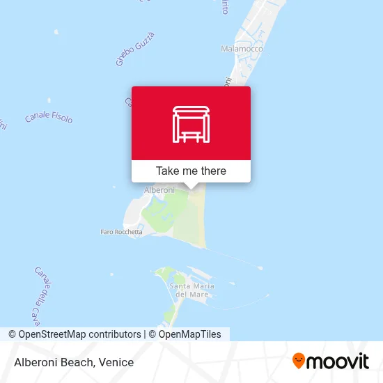 Alberoni Beach map