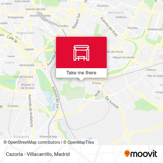 Cazorla - Villacarrillo map