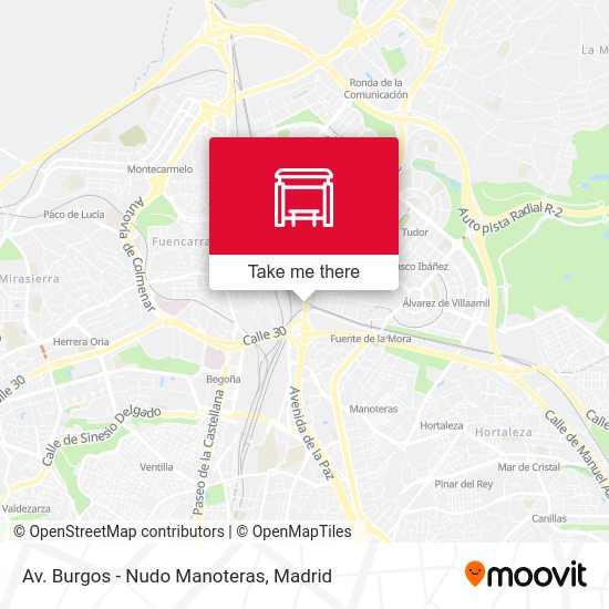 Av. Burgos - Nudo Manoteras map