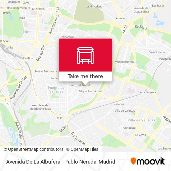 Avenida De La Albufera - Pablo Neruda map