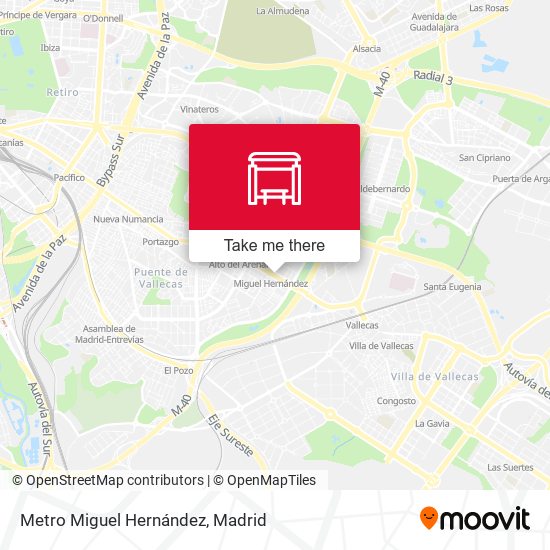 Metro Miguel Hernández map