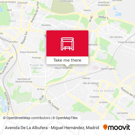 mapa Avenida De La Albufera - Miguel Hernández