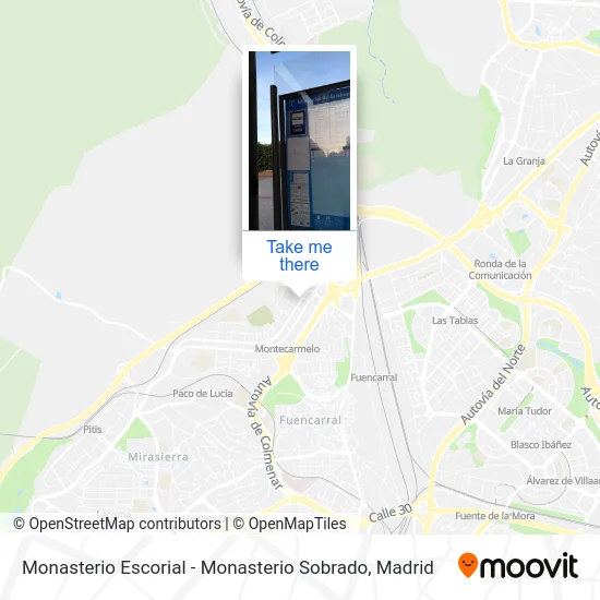 Monasterio Escorial - Monasterio Sobrado map