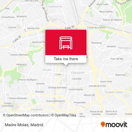 Madre Molas map