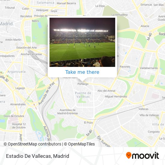 Estadio De Vallecas map