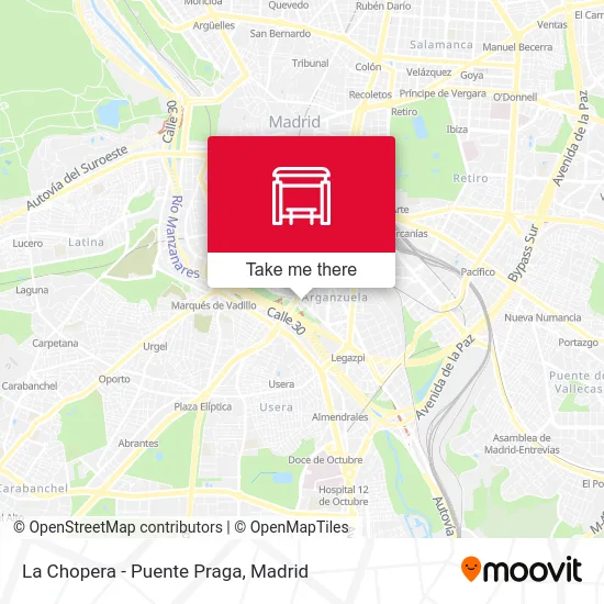 La Chopera - Puente Praga map