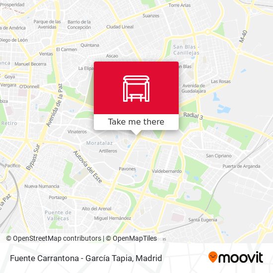 Fuente Carrantona - García Tapia map
