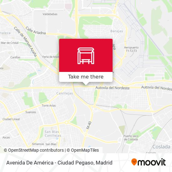 Avenida De América - Ciudad Pegaso map