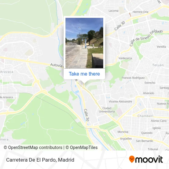 Carretera De El Pardo map