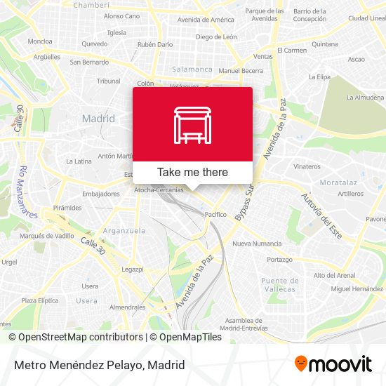 Metro Menéndez Pelayo map