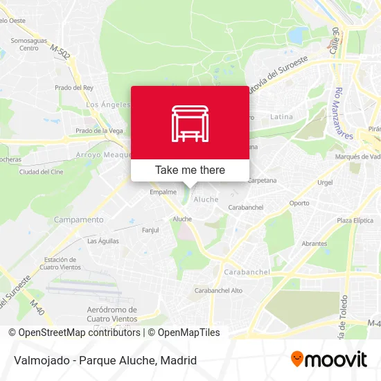 Valmojado - Parque Aluche map
