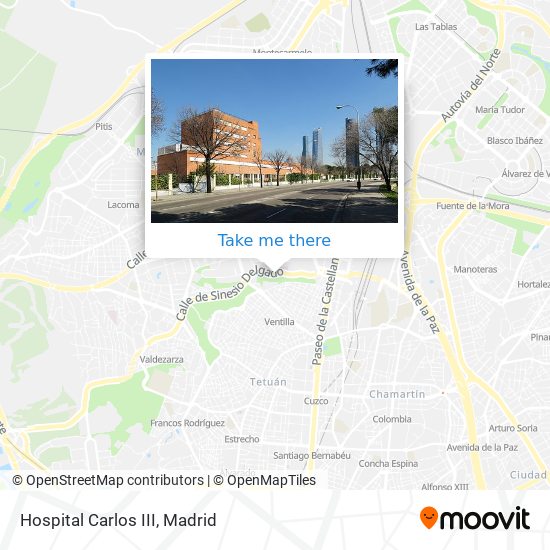 Hospital Carlos III map