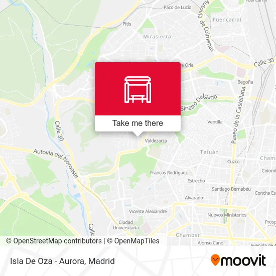 Isla De Oza - Aurora map