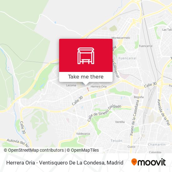 mapa Herrera Oria - Ventisquero De La Condesa