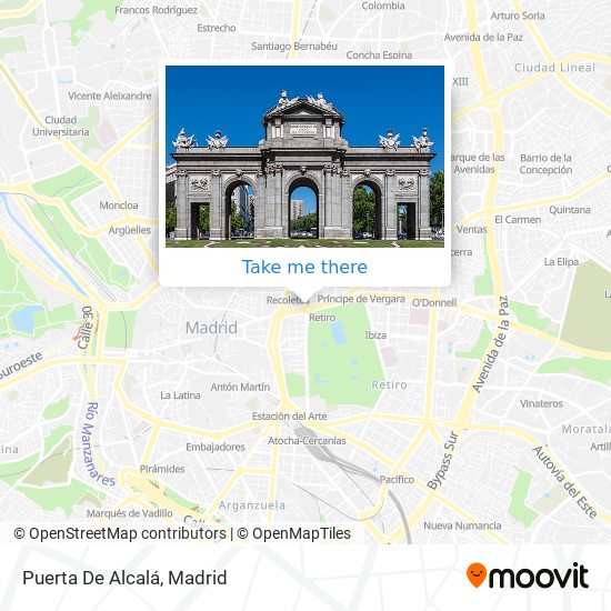 mapa Puerta De Alcalá