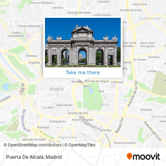 mapa Puerta De Alcalá