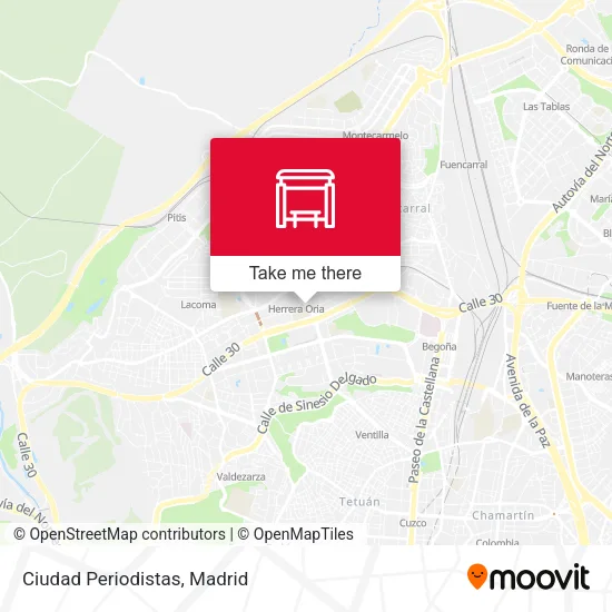 Ciudad Periodistas map