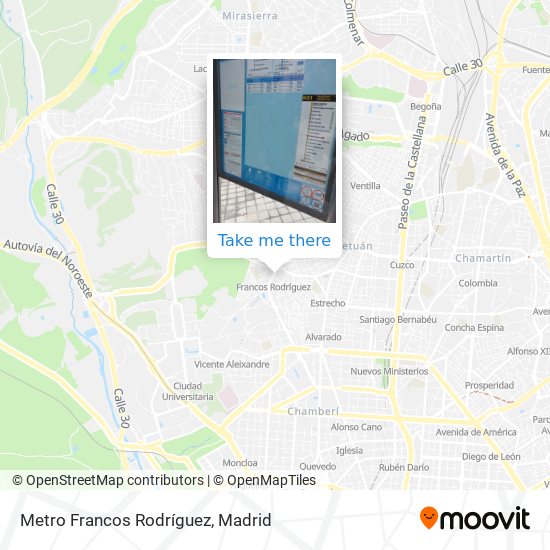 mapa Metro Francos Rodríguez