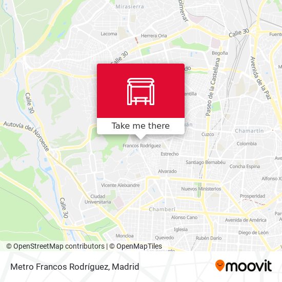 Metro Francos Rodríguez map