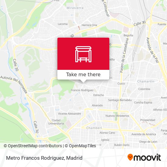 mapa Metro Francos Rodríguez
