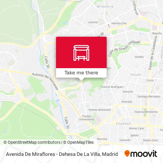 Avenida De Miraflores - Dehesa De La Villa map